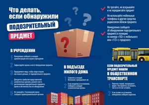 Что делать, если обнаружили подозрительный предмет